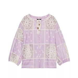 Zara CROCHET COMBINATION SHIRT
LILAC / WHITE 0/8304/708/